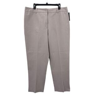 Tan Ankle Dress Pants East 5th Sz 18 Classic Fit Straight Leg Flat Front NWT NEW